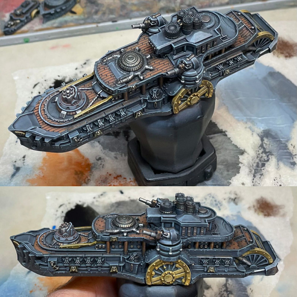 Union Battleship by Warcradle Studios for Dystopian Wars