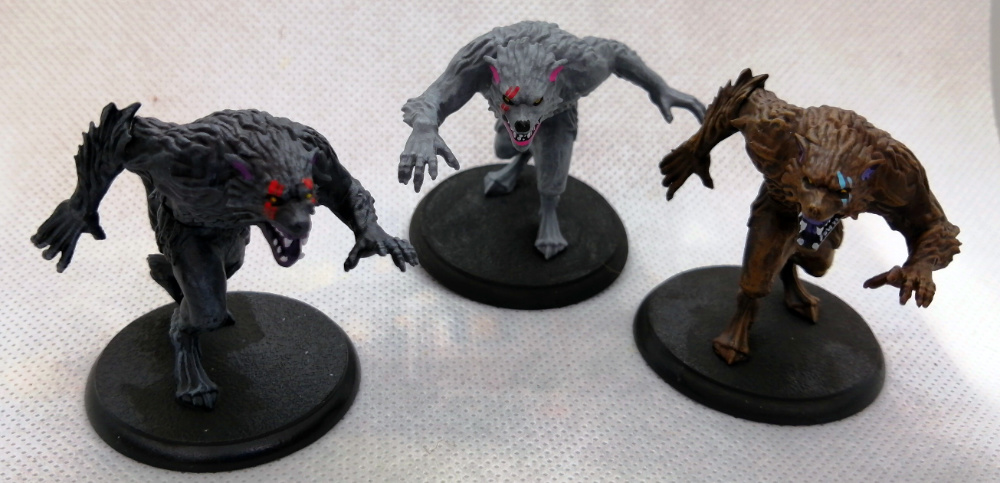 Shadows of Brimstone painted werewolf miniatures by Commission Painter Dave Lamers of Ontario - Canada