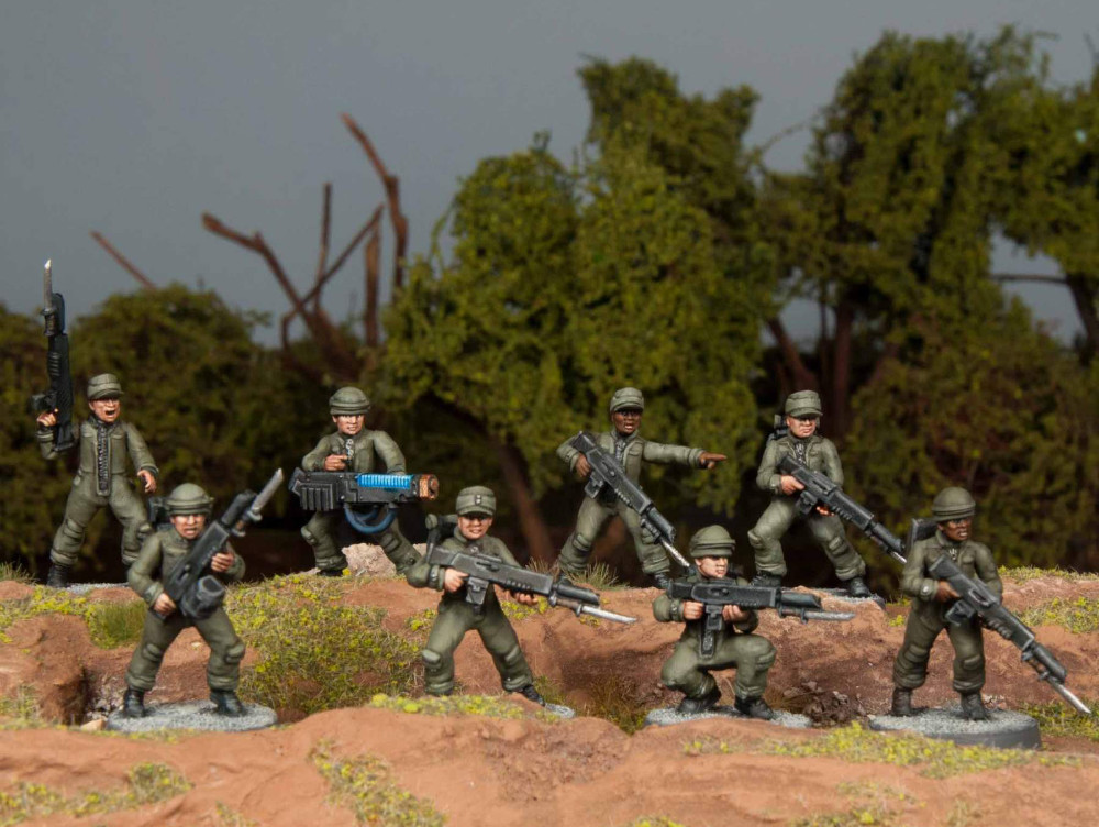 Conscript Guard Proxies - Wargames Atlantic Cannon Fodder 28mm miniatures