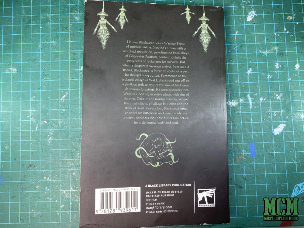 The back of Dark Harvest by Josh Reynolds