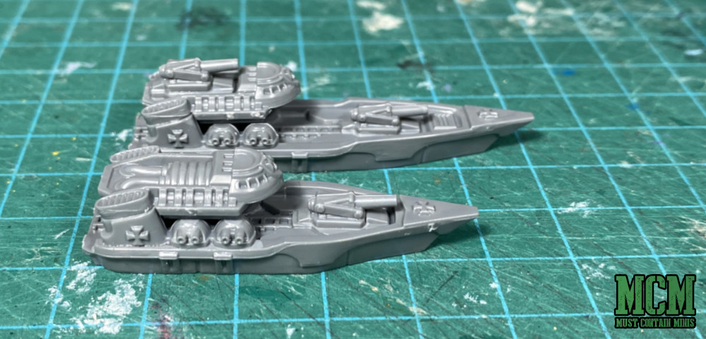 Dystopian Wars Imperium Destroyer and Frigate