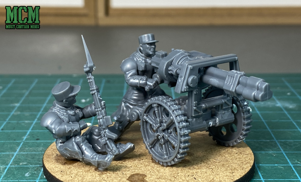 Wargames Atlantic tri-barreled cannon weapons team - Command and Heavy Support