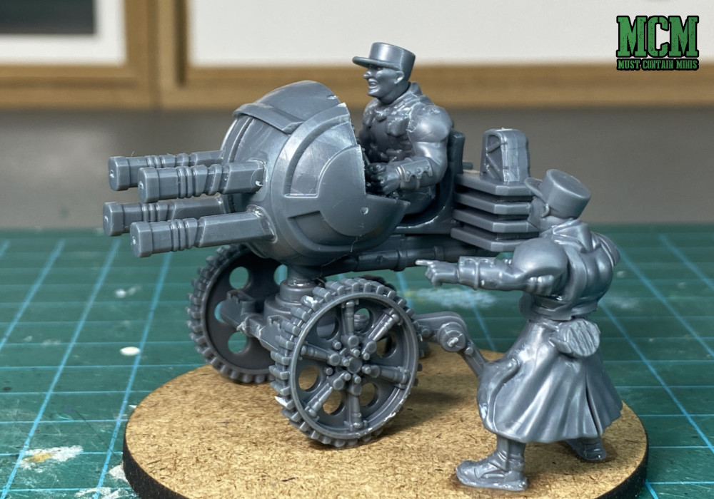 A 28mm Quad gun from Wargames Atlantic Command and Heavy Support boxed set for Les grognards