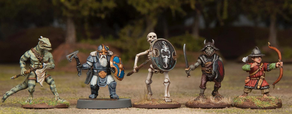 Wargames Atlantic Fantasy Miniatures scale comparison. 