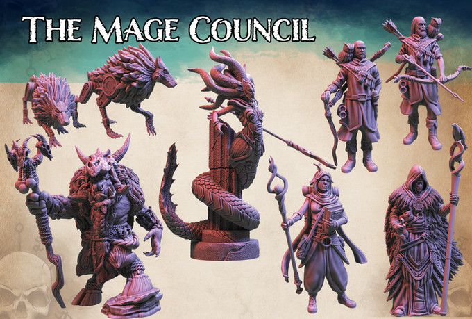 Mages STL Files - 3D Printed Wizards