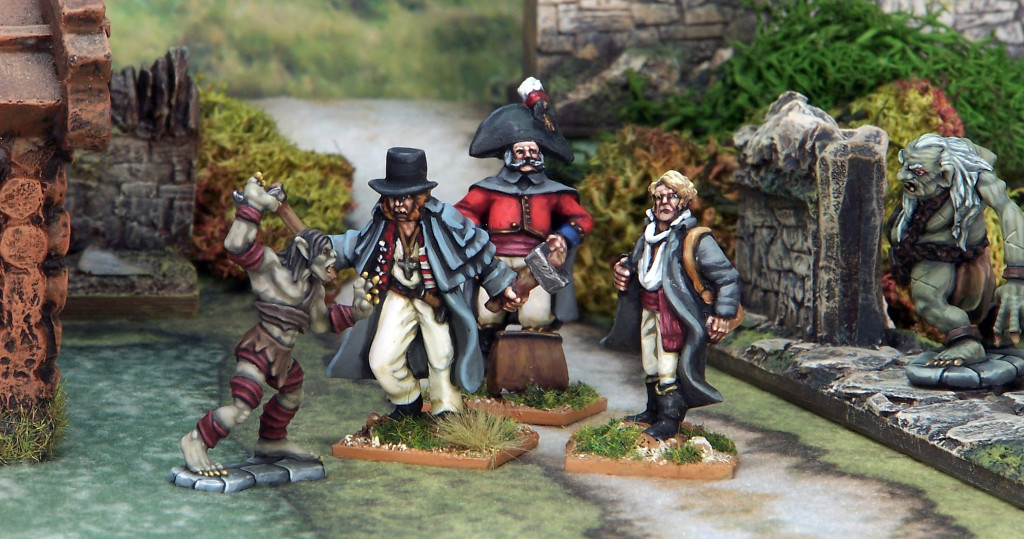 Adventure miniatures in a wargame of Napoleonic Gothic Horror