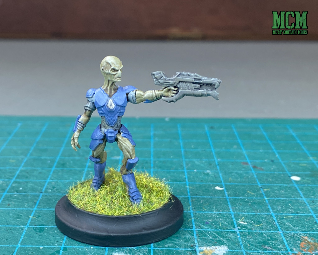 An absolutely stunning grey alien miniature. Use him for any game including Stargrave and Wild West Exodus
