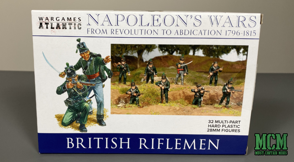 Wargames Atlantic Box Art for their British Riflemen for Napoleon's Wars - Review 