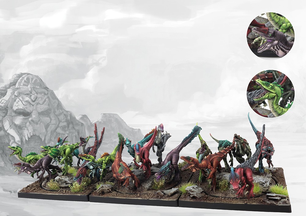 Dinosaur miniatures - pack hunters - raptors