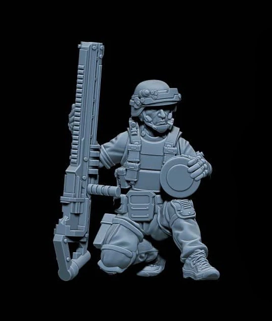 Ooh Rah Soldier - Proxy Imperial Guard Miniature - Astra Militarum 