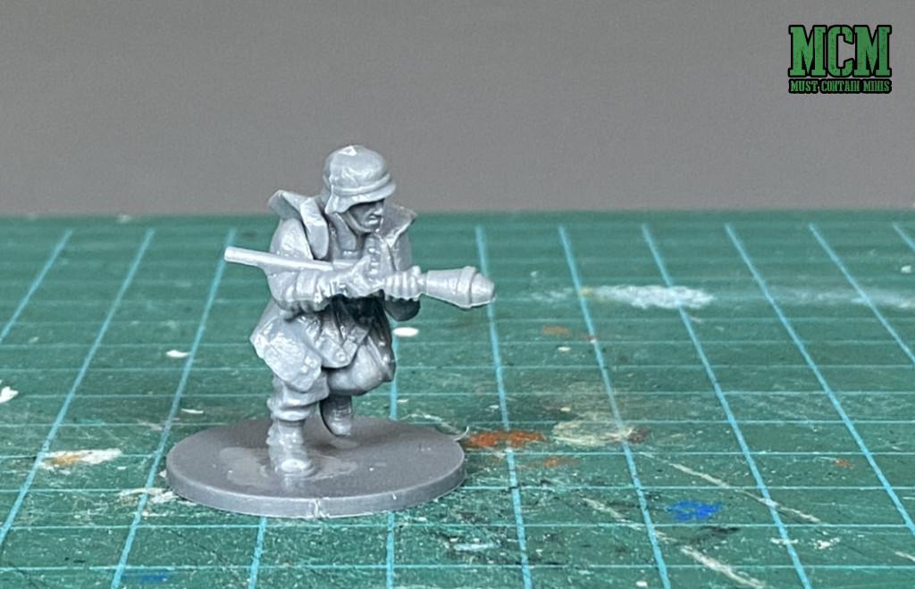 A 28mm Bolt Action Grenadier with a panzerfaust.