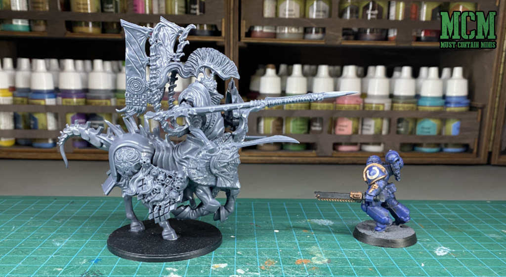 Scale Comparison - Para Bellum Games to Games Workshop

Centaur Avatara Miniature vs Primaris Space Marine