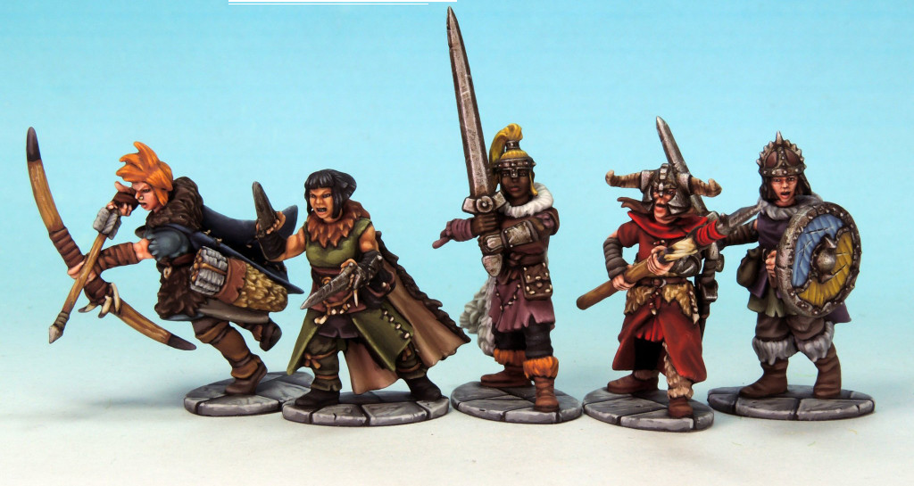 Painted 28mm Barbarian 2 miniatures by North Star Military Figures and Osprey Games