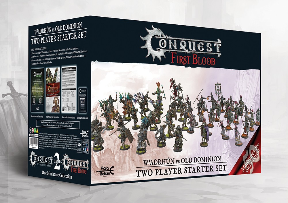 Conquest First Blood II - 2 Player Starter Set  - Box art - W'Adrhun vs Old Dominion