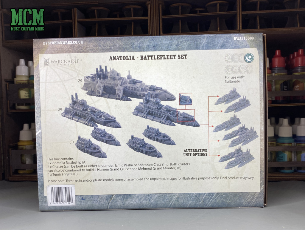 Back of the Anatolia - Battlefleet Set box.