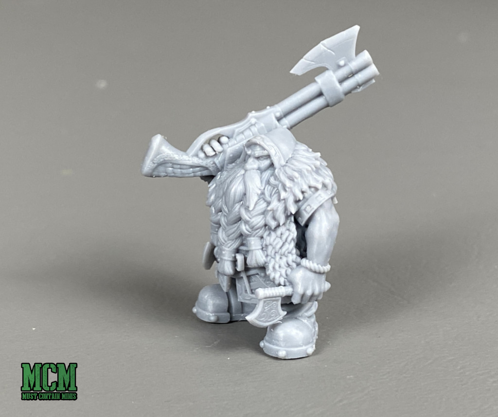 A Dwarf with an axe rifle
