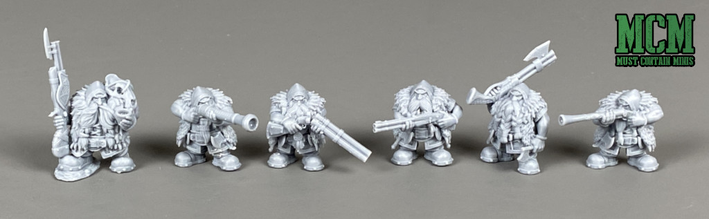 Amazing Dwarves armed with long ranged weapons.