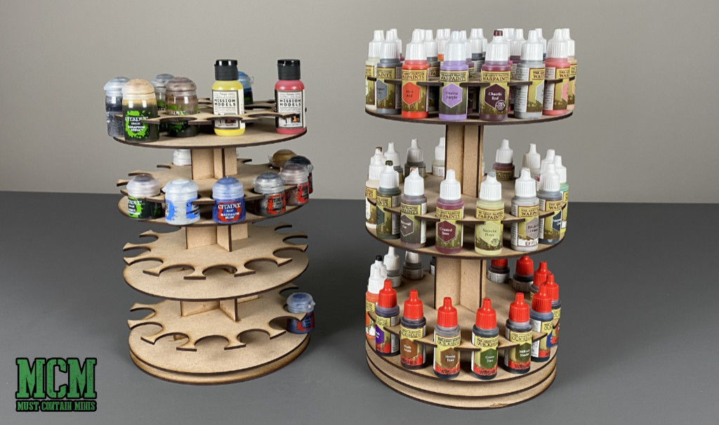 Trying them with Mission Paints and Craft Store Paints - Taller bottles work on the top rack only. 