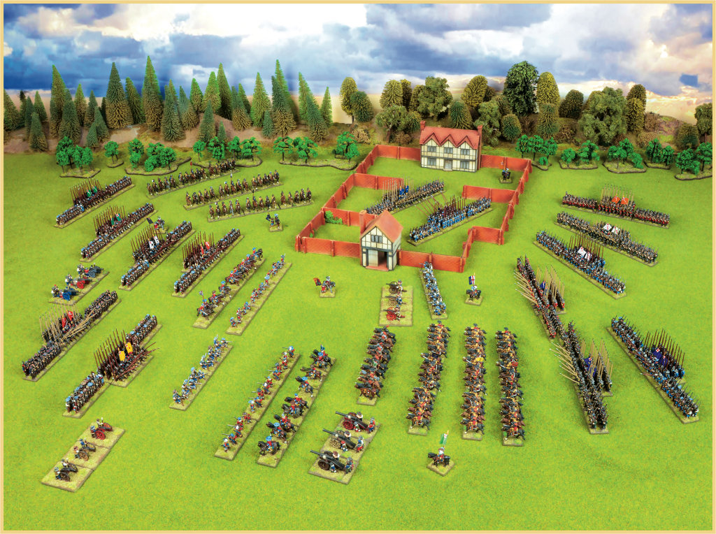 The Contents of this new starter set by Warlord Games - Pike & Shotte Epic Battles Push of Pike 