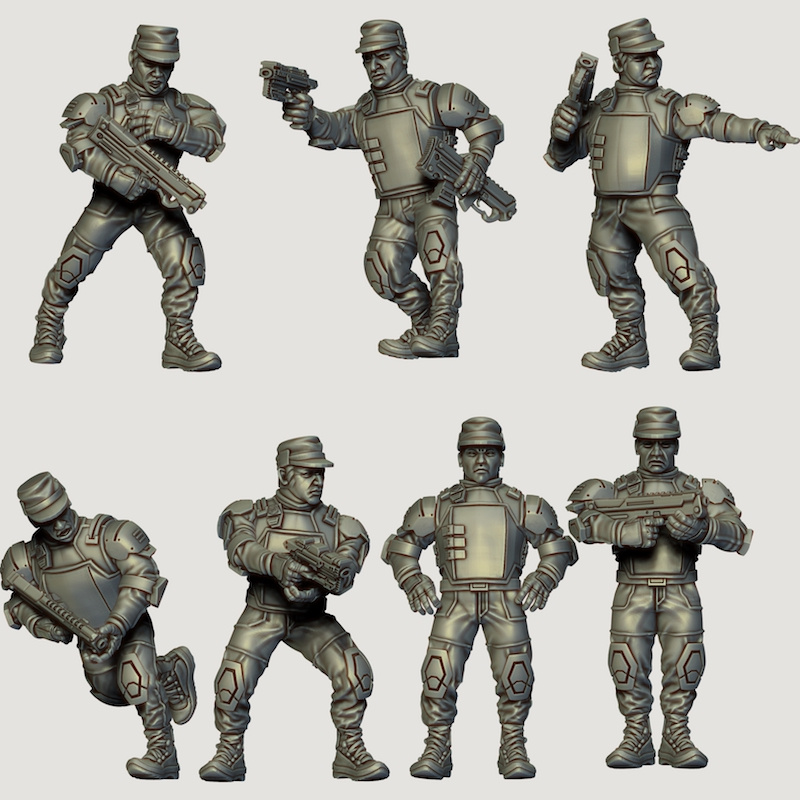 Death fields 3D printed Security Force