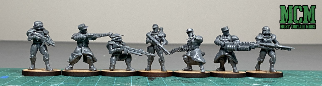 Scale Comparison Les Grognard Death Fields Miniatures vs Iron-Core Eisenkern Stormtroopers miniatures by Wargames Atlantic
