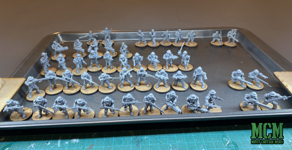 A 1000 Point Grim Dark Figure army made out of $70 worth of Wargames Atlantic miniatures - British Bulldogs Review - 28mm miniatures 