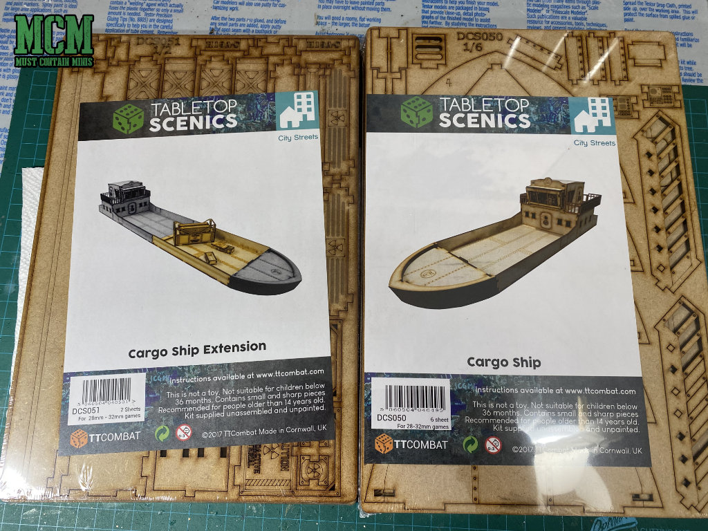 TTCombat Cargo Ship with the Cargo Ship Expansion - MDF 28mm Terrain Product Review 