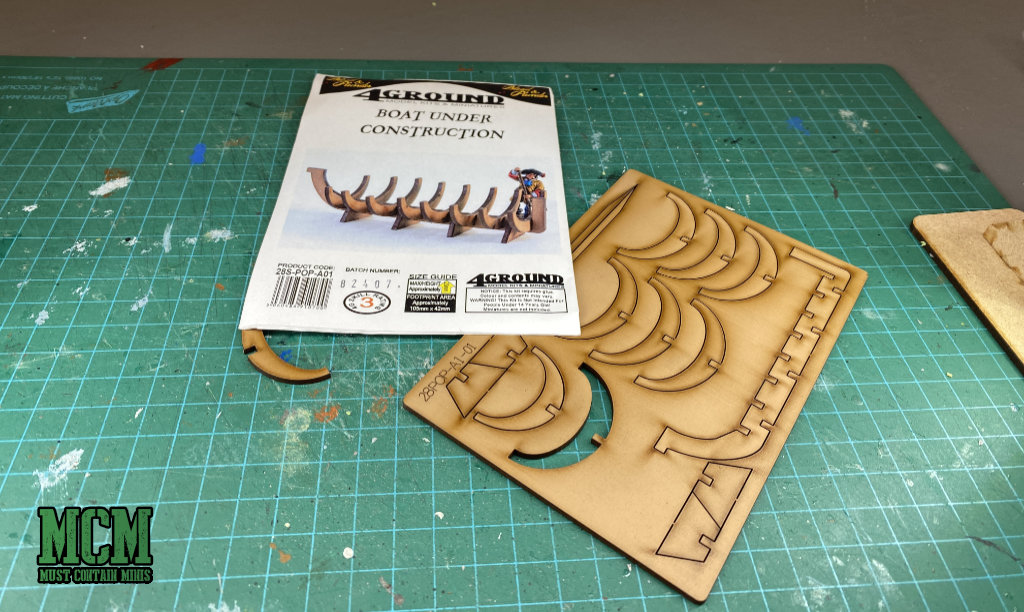 4Ground / Things From the Basement / Tyme Again Review of a Boat Under Construction MDF Terrain Kit.
