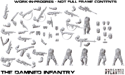Wargames Atlantic Sprue Preview - Post apocolyptic miniatures for Death Fields or Traitor Guards. 