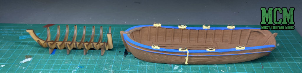 Scale comparison boat under construction versus long boat from blood & Plunder - Picture 1