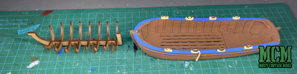 Scale comparison boat under construction versus long boat from blood & Plunder - Picture 2
