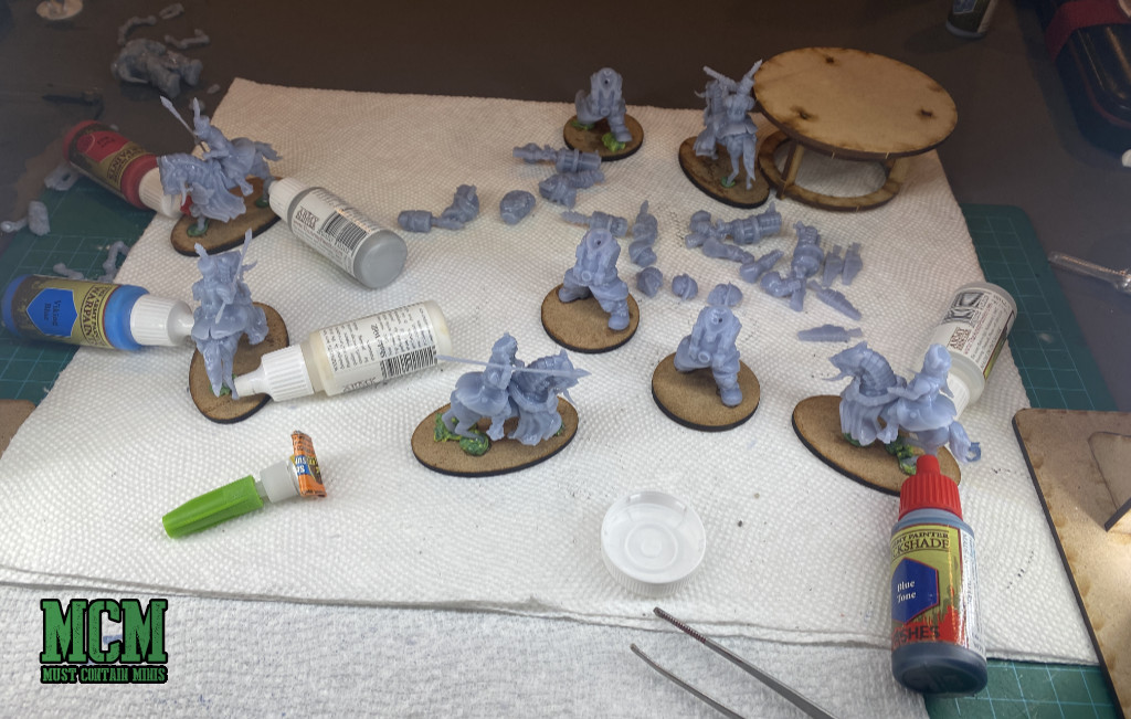 Les Grognard Cavalry Review - Building the miniatures after getting them 3D printed