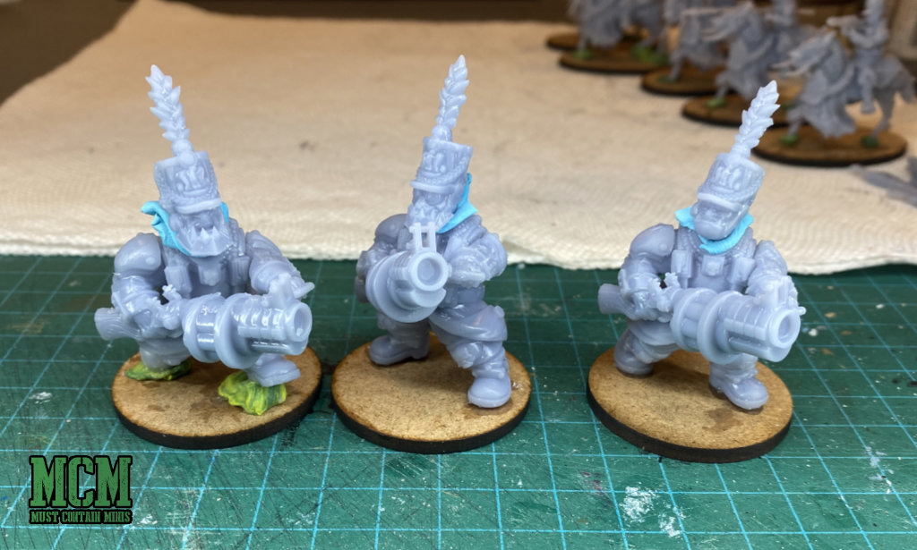 Three Sci-Fi Ogre Miniatures for Grim Dark Future