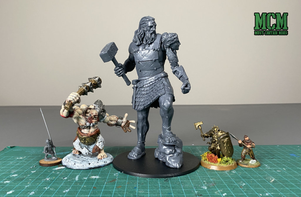 Scale Comparison Image - Frostgrave vs Wargames Atlantic vs Reaper Minaitures vs Games Workshop vs Conquest 