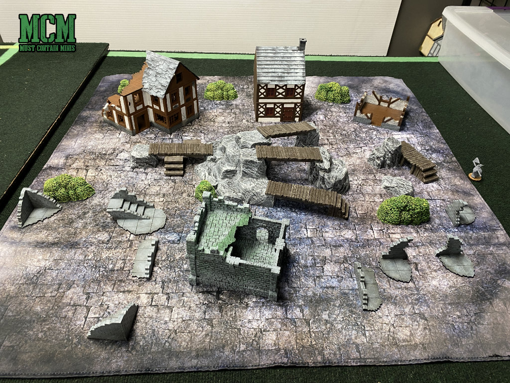 Terrain set up for our game - Mordheim 