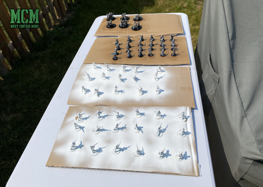 Letting minis dry in the sun - Miniature Painting Work In Progress Post 