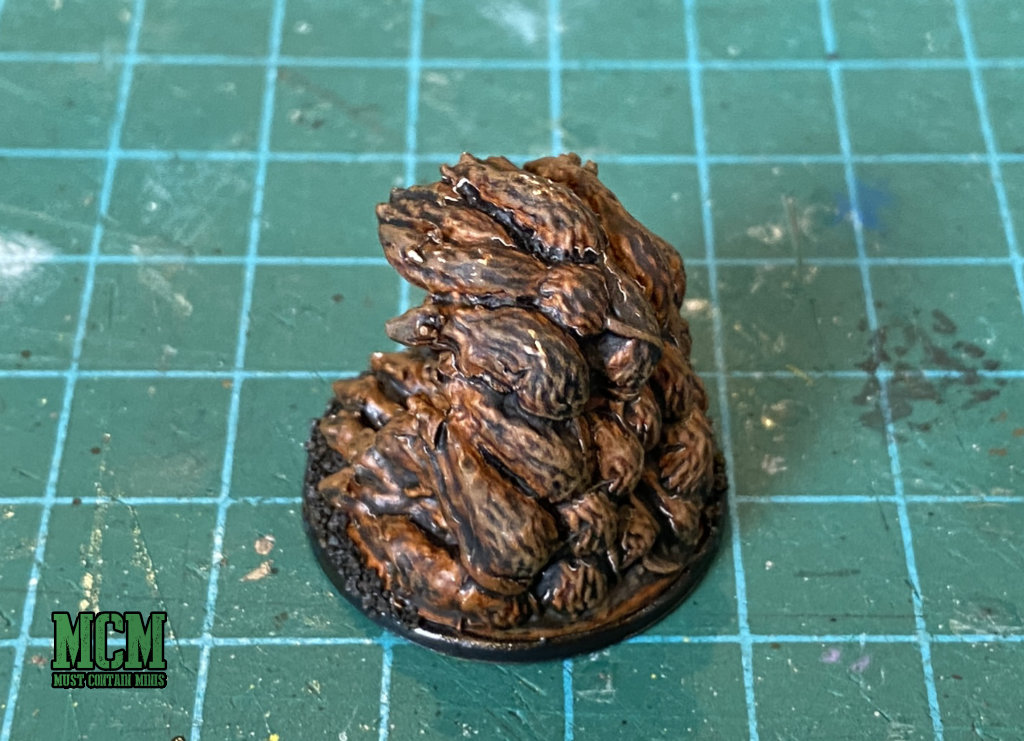 Another view of the pile of rats. Unpainted miniatures by WizKids painted by a friend. 