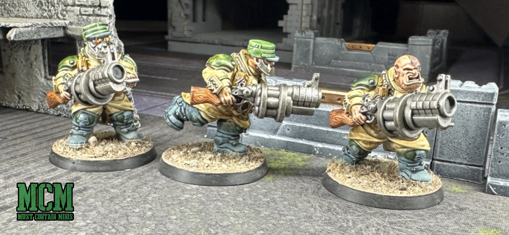 Les Grognard Ogres by Wargames Atlantic - Green Paint Scheme - Potential Proxy Ogryns for those who play 40K