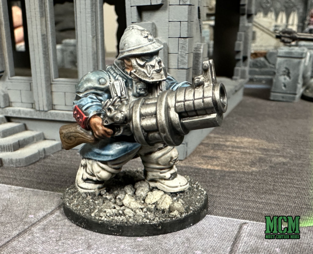 Sci-Fi Ogre for 28mm gaming - side shot with metal mask