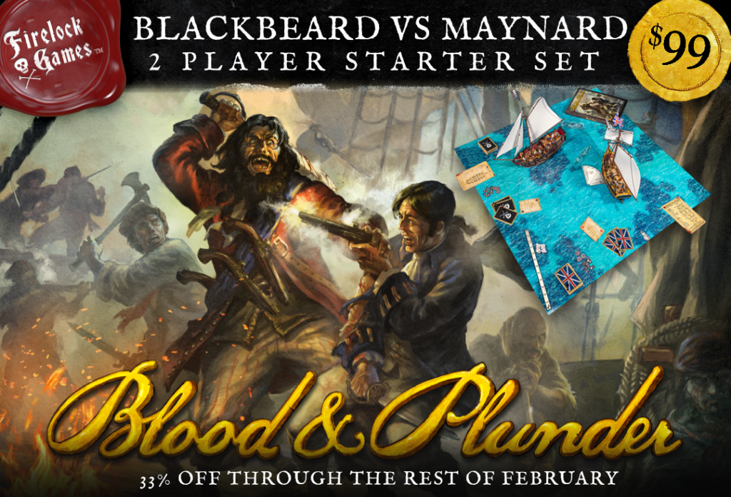 Massive sale on Blood & Plunder two player starter set by Firelock Games 