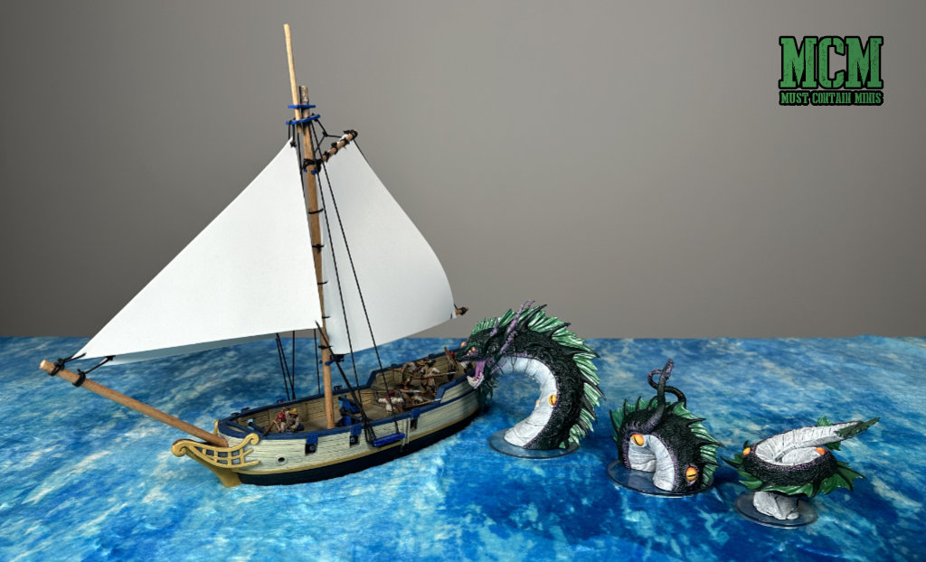A shot of the 28mm sea monster from further out
