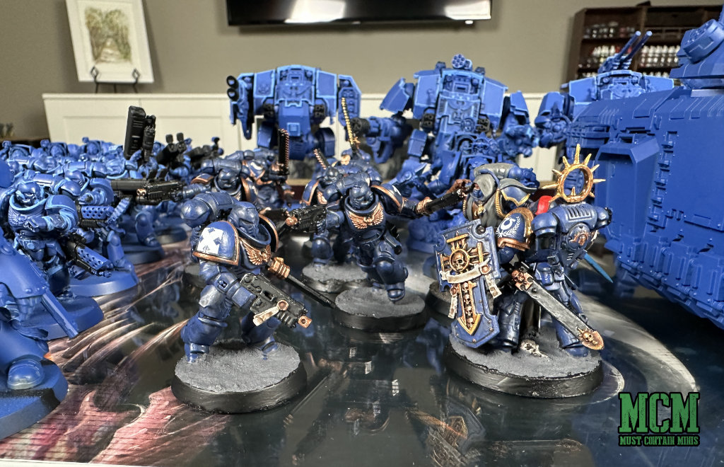 The Space Marine minis I painted in 2020 vs those I painted in 2024. Keep in mind that the 2024 ones are a Work in Progress. 