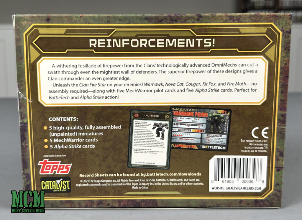 Back of the box - Product description