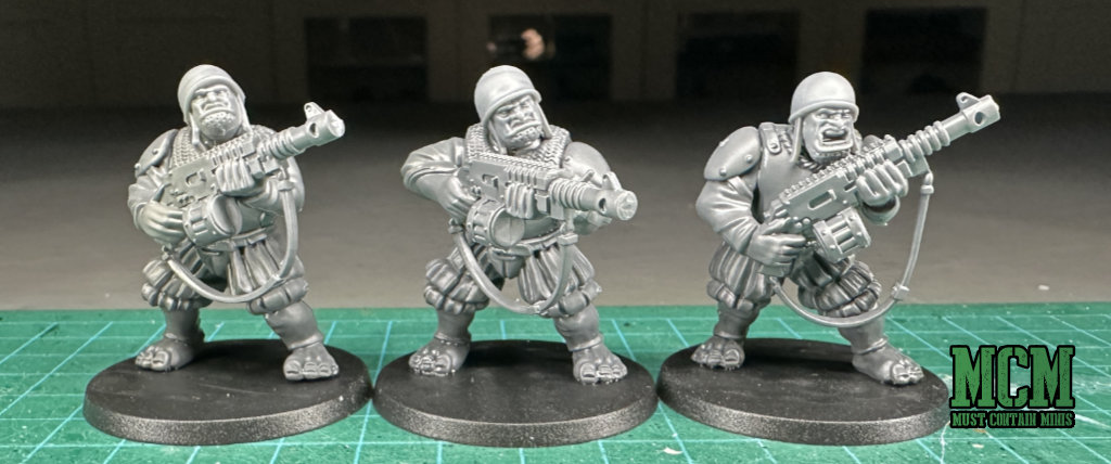 Plastic Proxy Ogryn like miniatures by Wargames Atlantic 